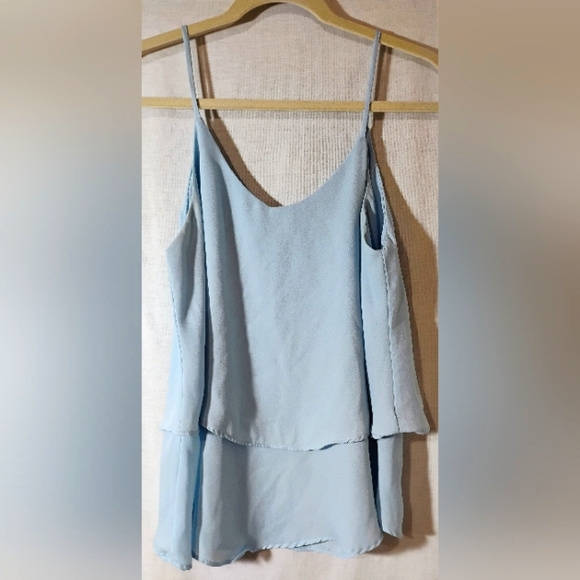 Annabella Sky Blue Layered Camisole - Picture 1 of 6